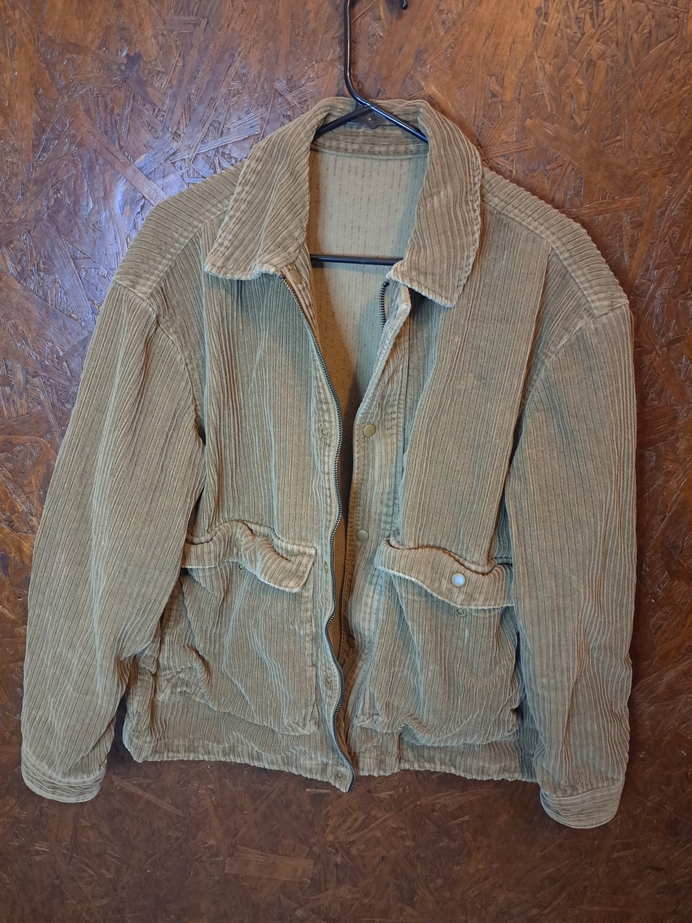 Zara Men’s Corduroy Performance Jacket in Tan